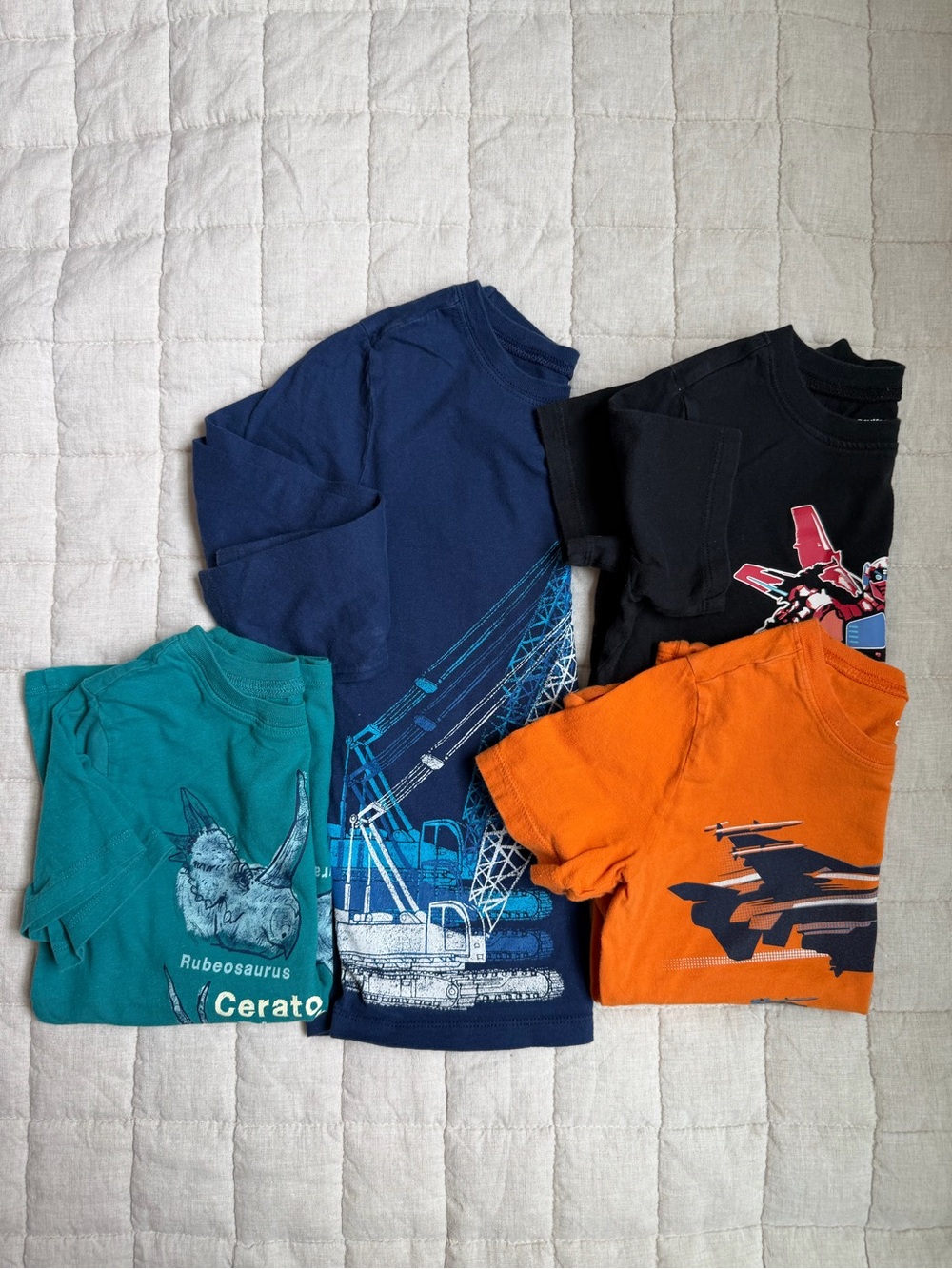 Carter's Short-Sleeve and Long Graphic Tee Set, Small Bundle of 4